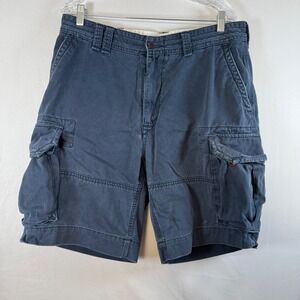 Vintage Polo Ralph Lauren Classic Fit Cargo Shorts Men's Size 35 Blue Casual Y2K